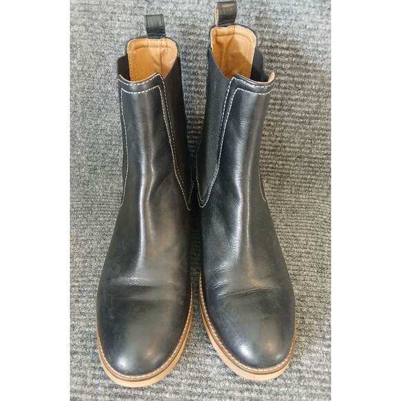 Joie Leather Boots Chelsea JJ Black Slip-On Ankle Womens Size 10 - Picture 9 of 9